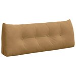 vidaXL Coussin de Dos Marron 120 x 24 x 50 cm Velours
