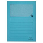 Paquet De 25 Chemises À Fenêtre Forever 130g/m2 - 22x31cm - Bleu Clair - X 16 - Exacompta