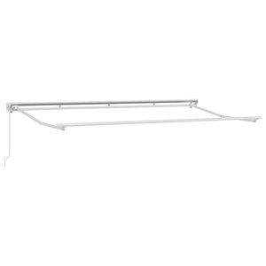 vidaXL Cadre d'auvent Réglable Blanc 4 x 2 m Acier