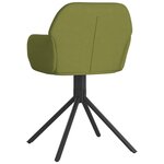 vidaXL Chaises pivotantes à manger lot de 2 Vert clair Velours
