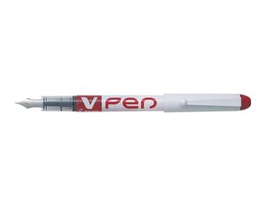 Stylo Plume Jetable Effaçable V-Pen Pte Moyenne Rouge PILOT