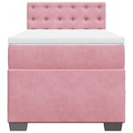 vidaXL Sommier à lattes de lit et matelas Rose 80x200 cm Velours