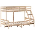 vidaXL Lit superposé 90x200/120x200 cm bois de pin massif