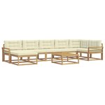 vidaXL Ensemble de canapés d'extérieur 8 pc Blanc et crème