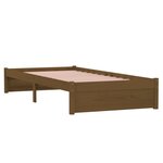 vidaXL Cadre de lit Marron miel Bois massif 90x200 cm