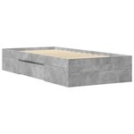 vidaXL Cadre de lit gris béton 100x200 cm bois d'ingénierie
