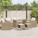 vidaXL Salon de jardin avec coussins 6 Pièces beige résine tressée