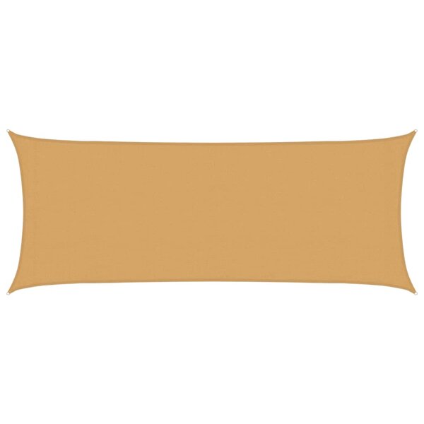 vidaXL Voile d'ombrage 160 g/m² rectangulaire sable 2x5 m PEHD
