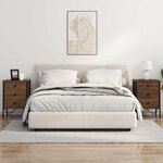 vidaXL Cabinet de chevet 2 Pièces Chêne marron 42 x 41 x 61 cm