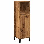 vidaXL Armoire de salle de bain vieux bois 30x30x100cm bois ingénierie
