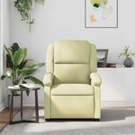 vidaXL Fauteuil de massage inclinable crème cuir véritable