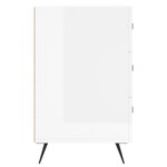 vidaXL Table de chevet blanc brillant 40x40x66 cm bois d'ingénierie