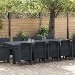 vidaXL Ensemble de salle à manger pour jardin 13 Pièces Anthracite