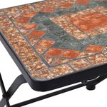 vidaXL Chaises de bistrot mosaïque 2 Pièces Orange et gris