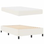 vidaXL Cadre de lit Autre Crème 120 x 190 cm Tissu en velours côtelé