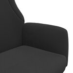 vidaXL Chaise de relaxation Noir Tissu