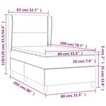 vidaXL Sommier à lattes de lit avec matelas Gris clair 80x200 cm Tissu