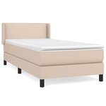 vidaXL Sommier à lattes de lit avec matelas Cappuccino 90x190 cm