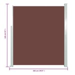 vidaXL Auvent latéral rétractable de patio 160x500 cm Marron