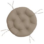 vidaXL Coussin rond taupe Ø 60 x11 cm tissu oxford