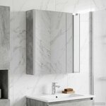 vidaXL Armoire Miroir de Salle de Bain Gris béton 63 5 x 15 5 x 70 cm