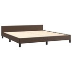 Vidaxl cadre de lit avec tête de lit marron 160x200 cm similicuir