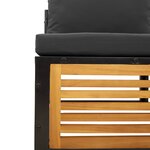 vidaXL Salon de jardin avec coussins 3 Pièces bois massif d'acacia