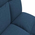vidaXL Fauteuil de sol ajustable Bleu Tissu