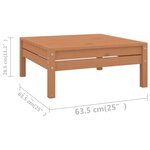 Vidaxl salon de jardin 12 pièces marron miel bois de pin massif