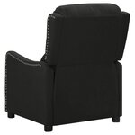 vidaXL Fauteuil de massage Noir Tissu