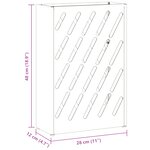 vidaXL Support de parapluie noir - 28x12x41 cm en acier
