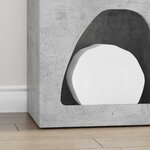 vidaXL Buffet Gris béton 40 x 35 x 100.5 cm Bois d'ingénierie