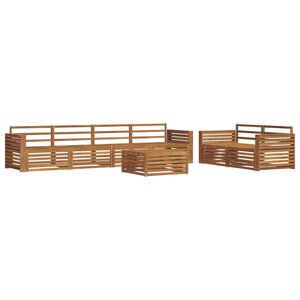 vidaXL Ensemble de canapés d'extérieur 7 Pièces Naturel