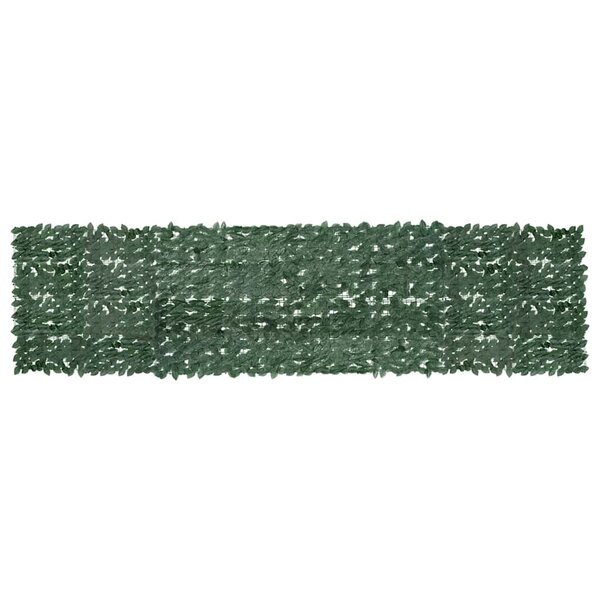 vidaXL Écran de balcon avec feuilles vert foncé 400x100 cm
