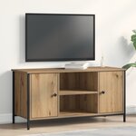 Meuble TV vidaXL Artisan Chêne 100x40x50 cm Bois d'ingénierie et Acier