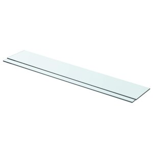 vidaXL Panneaux d'étagère 2 Pièces Verre Transparent 80 x 12 cm