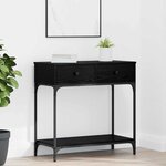 vidaXL Table console Chêne noir 75 x 34 5 x 75 cm Bois d'ingénierie