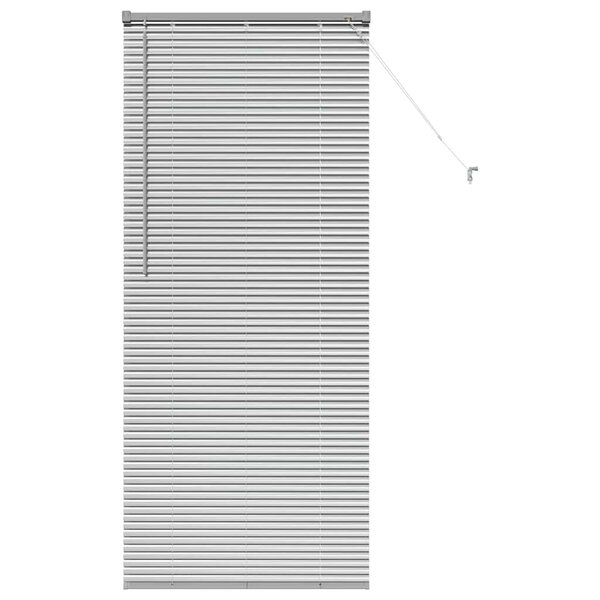 vidaXL Store de Fenêtre avec des rideaux Manuel Argent Aluminium