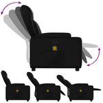 vidaXL Fauteuil de massage inclinable noir similicuir