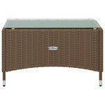 vidaXL Salon de jardin 16 Pièces avec coussins Résine tressée Marron