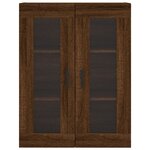 vidaXL Buffet haut Chêne marron 69 5x34x180 cm Bois d'ingénierie