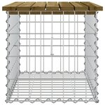 vidaXL Banc de jardin design gabion 63x44x42 cm bois de pin imprégné