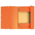 Chemise 3 Rabats À Élastiques Carte Lustrée 400g/m2 - A4 - Orange - X 25 - Exacompta