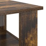 vidaXL Table basse Chêne fumé 90 x 50 x 45 cm Bois d'ingénierie