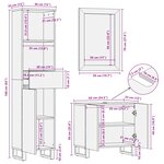 vidaXL Ensembles de salle de bain Naturel Bois de mangue massif