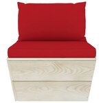 vidaXL Salon de jardin palette 9 Pièces avec coussins bois d'épicéa