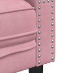 vidaXL Fauteuil Chesterfield rose velours