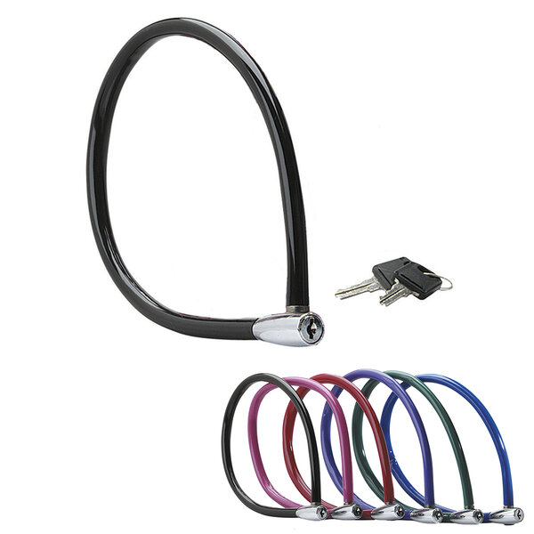 Cable Antivol Vélo 55 cm Câble Clé Extérieur Couleur Aléatoire