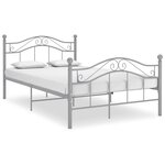 vidaXL Cadre de lit sans matelas gris métal 120x200 cm
