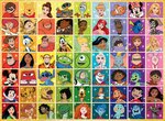 Puzzle 100 p xxl - Palette de couleurs Disney